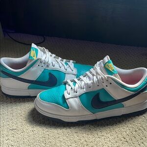 Nike Teal and White Sneakers